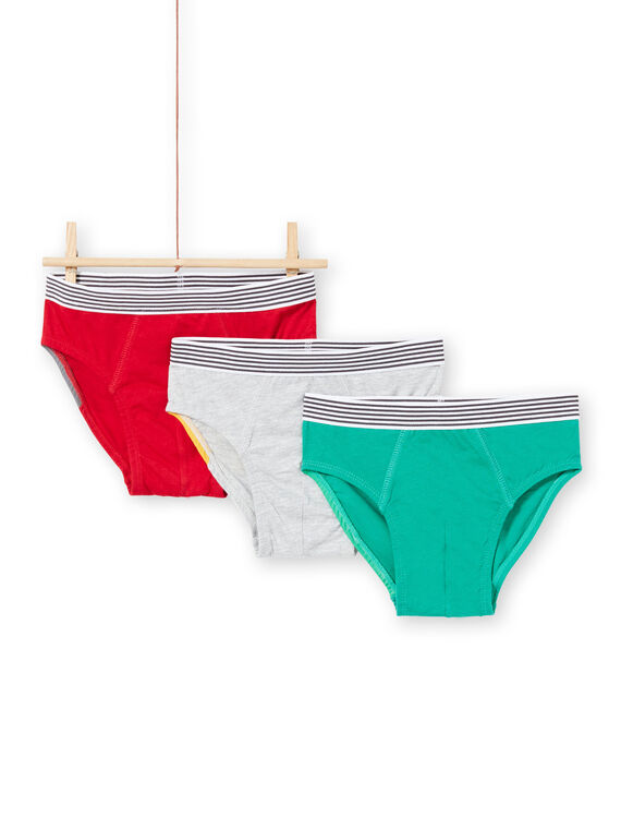 Lot de 3 slips à motifs animaux enfant garçon MEGOSLIANI / 21WH12B2D5LG626
