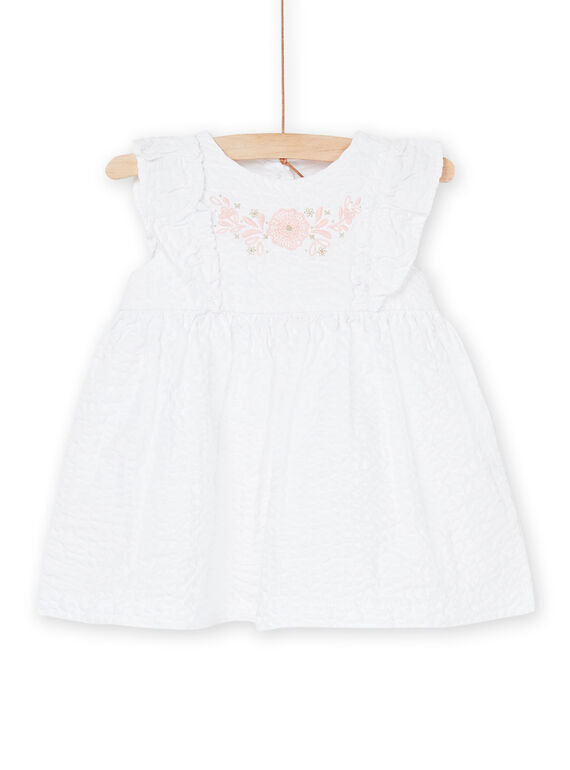 Robe blanche froncée RINEOROB2 / 23SG09O2ROB000