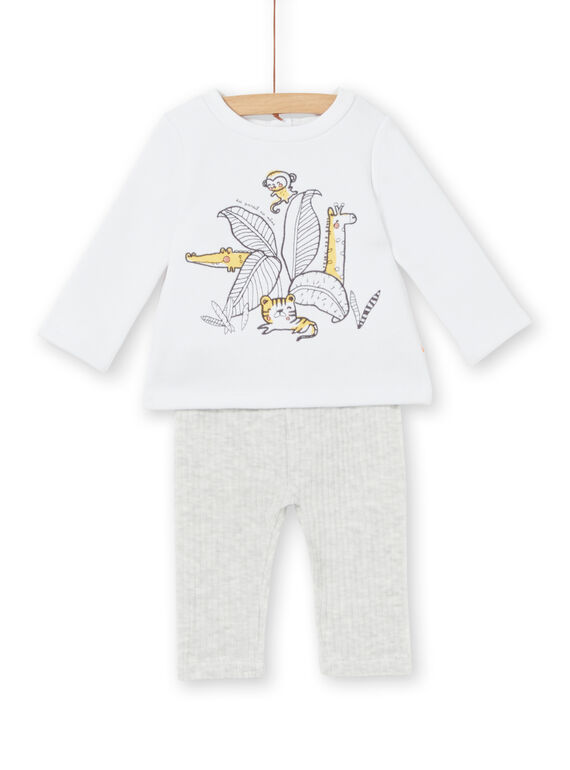 Ensemble haut doublé tout chaud et fourré et legging en velours côtelé naissance mixte LOU1ENS5 / 21SF04H2ENS000