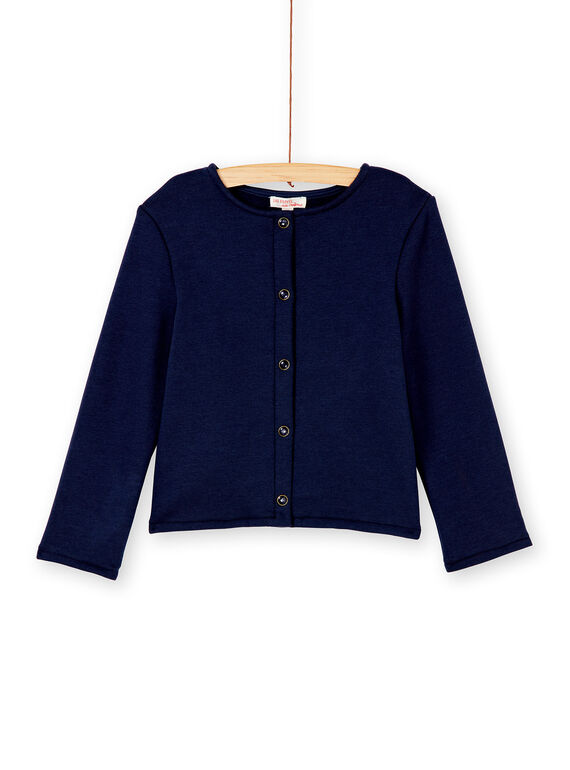 Cardigan marine à paillettes fourré KAJOCARM1 / 20W90151D3C070