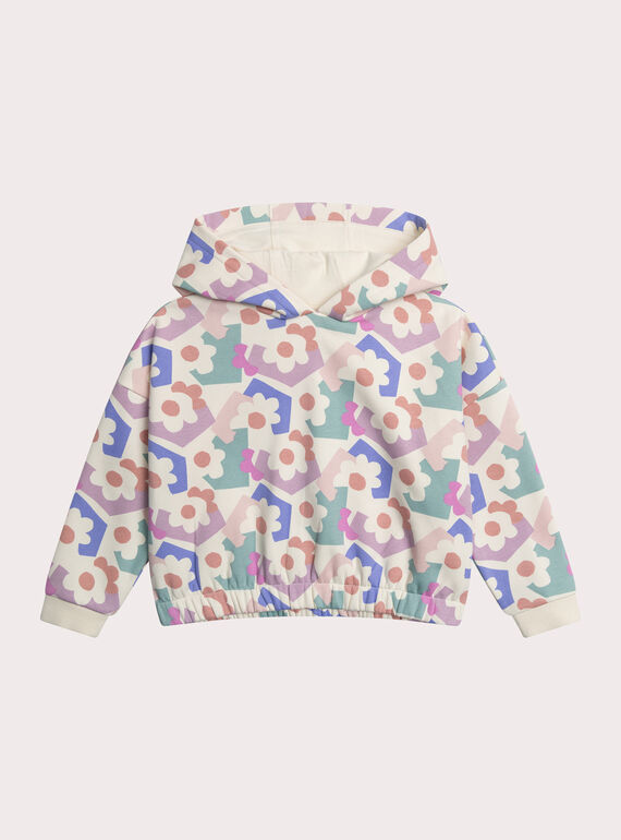 Haut de jogging écru imprimé graphique multicolore XAJOHAUJOG2 / 25W901E2JGH003