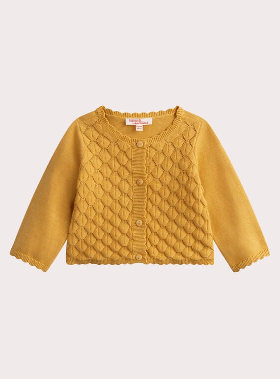 Cardigan banane pour bébé fille  WIPRICAR2 / 25SG09S1CARB102