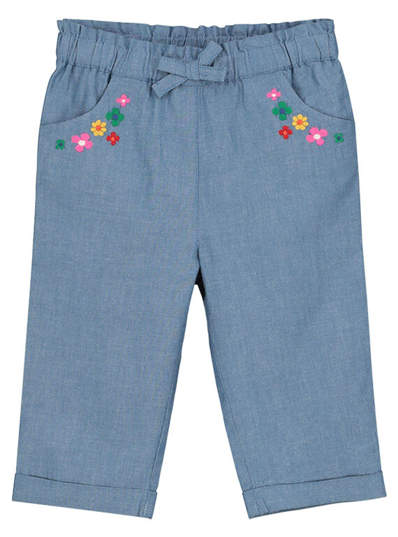 Pantalon en toile bébé fille FICOPAN / 19SG0981PAN704