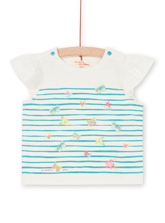 Tee Shirt Manches Courtes Ecru LIVERTI2 / 21SG09Q1TMC001