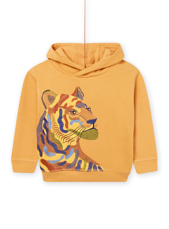 Sweat à capuche et broderie tigre POMOSWE / 22W902N1SWEB106
