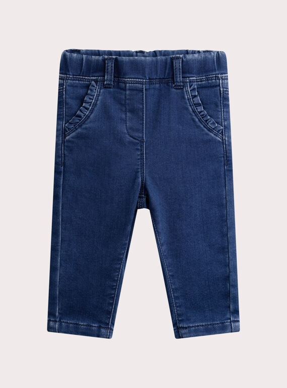 Pantalon bleu pour bébé fille WIBOJEAN / 25SG09R1JEAP269