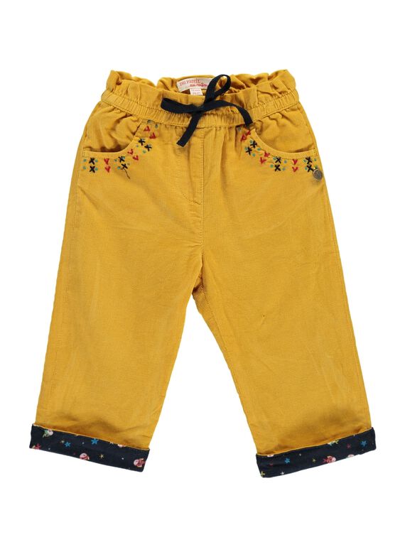 Pantalon en velours bébé fille DINAUPAN / 18WG09G1PANB105