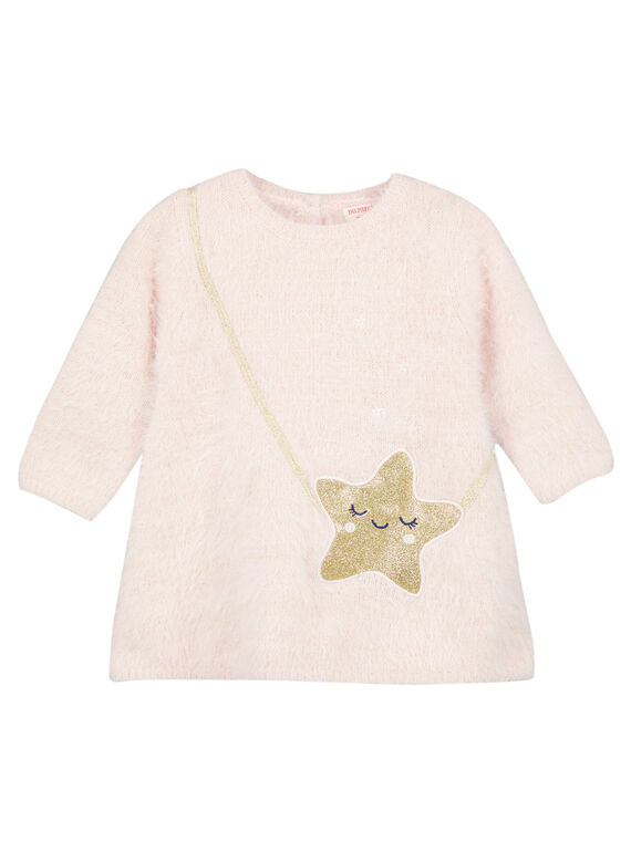 Robe en tricot et lurex layette fille GIBLAROB3 / 19WG09S1ROBD310