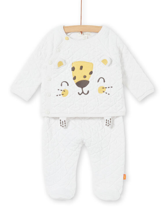 Ensemble blanc en maille naissance mixte LOU1ENS4 / 21SF05H1ENS000