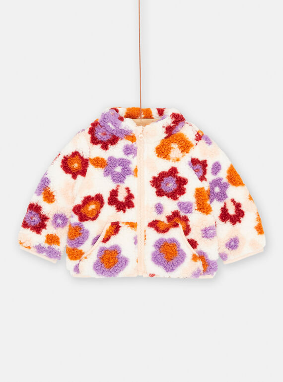 Cardigan écru en sherpa pour bébé fille SIKHOCAR3 / 23WG09Q1CAR001