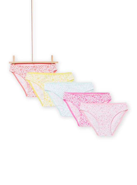 Lot de 5 culottes colorées assorties enfant fille NEFALOTSEM3 / 22SH11J2D5L000