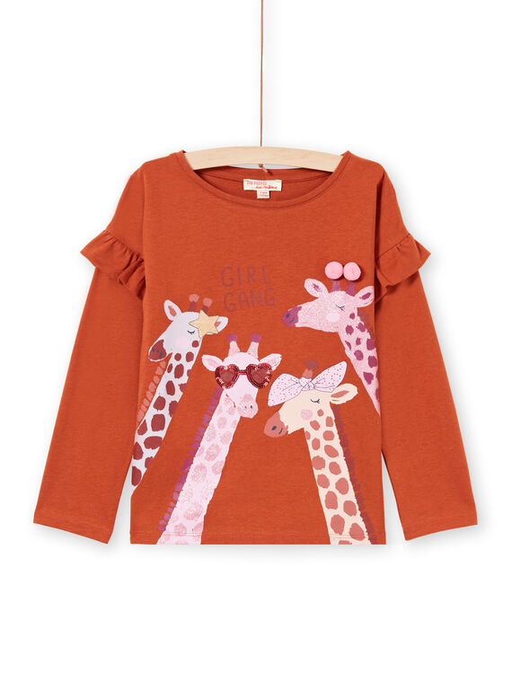 T-shirt caramel enfant fille MACOMTEE3 / 21W901L2TML420