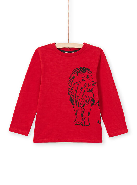 T-shirt rouge enfant garçon MOJOTEE7 / 21W902N2TML505