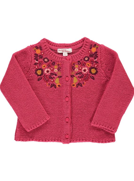 Gilet en laine bébé fille DIPINCAR / 18WG09P1CAR302