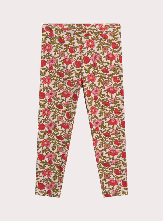 Legging imprimé fleuri pour fille XYAJALEG / 25WI01M1CALD319