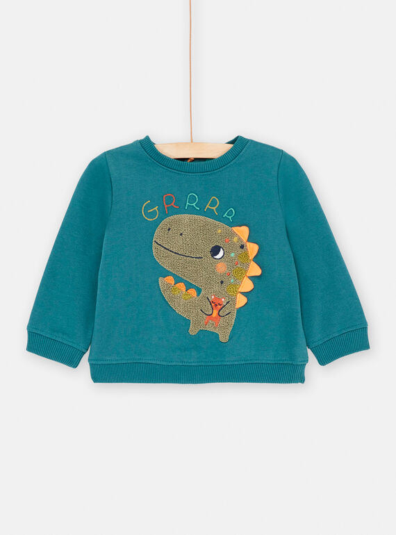 Sweat-shirt vert bouteille bébé garçon SUVERSWE / 23WG10J1SWEG611