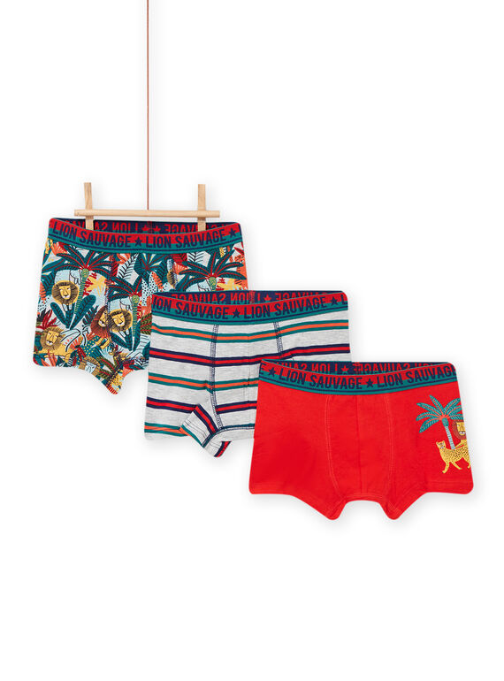 Lot de 3 boxers assortis enfant garçon NEGOBOXLION / 22SH12J2BOXJ922