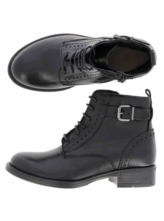 Boots en cuir fille DFBOOTISSA / 18WK35T9D0D090