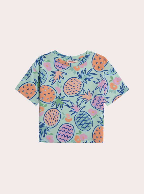 T-shirt à manches courtes imprimé ananas  WAJOTI4 / 25S901L3TMC203
