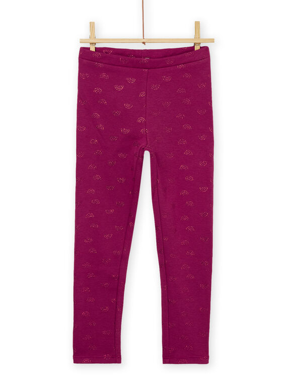 Legging à imprimé arc-en-ciel violet PAJOLEG7 / 22W901C6PANH701