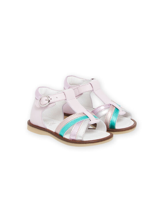 Sandales roses bébé fille NISANDCALIE / 22KK3744D0E030