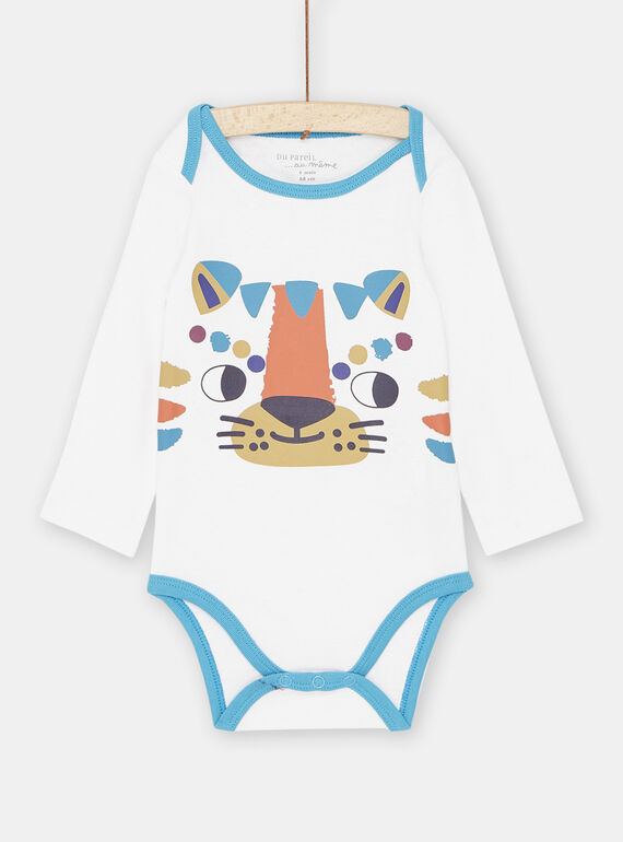 Body blanc à motif tigre bébé garçon SEGABODTIG / 23WH1463BDL000