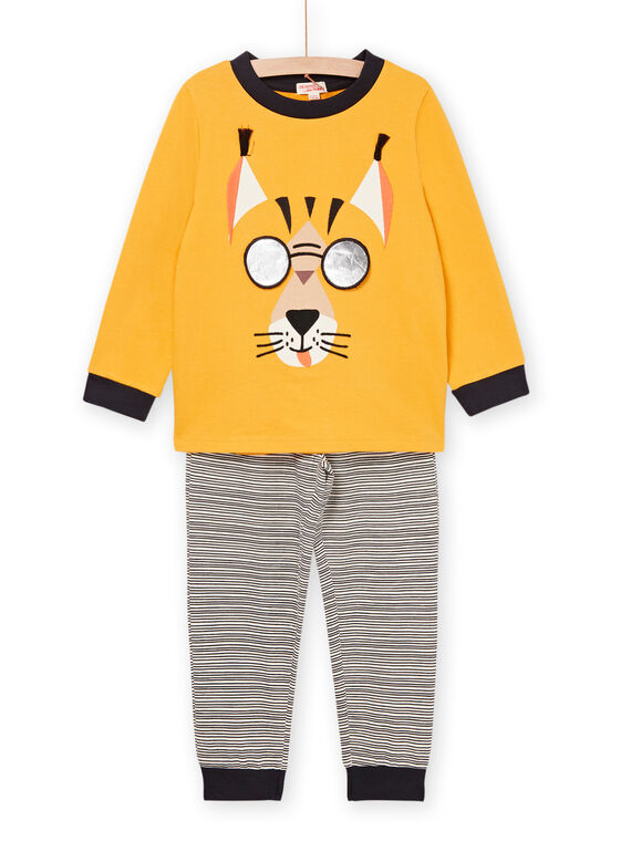 Pyjama à motif lynx et imprimé à rayures REGOPYJLYNX / 23SH12D1PYJB107