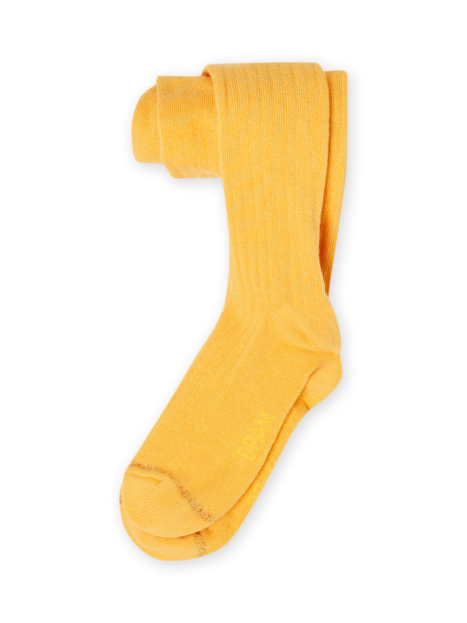 Collant uni c tel jaune moutarde enfant fille