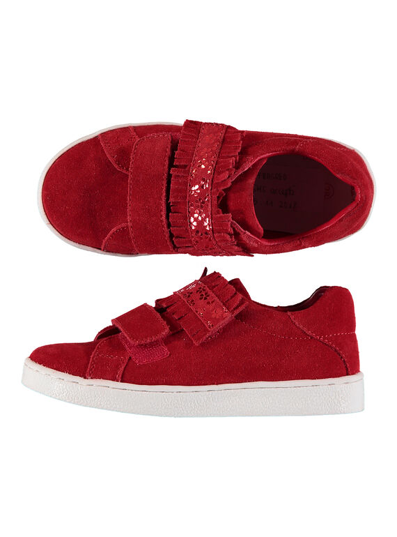 Basket ville en croûte de cuir fille FFBASRED / 19SK3535D3F050