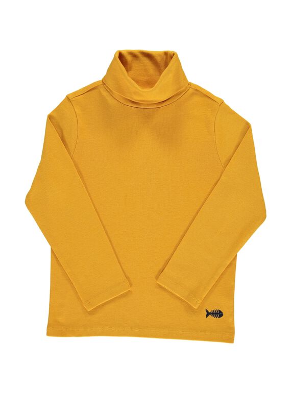 Sous-pull jaune ocre garçon DOJOSOUP1 / 18W902J1D3B101