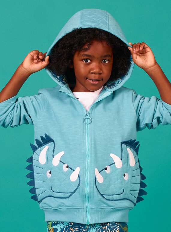 Sweat à capuche bleu enfant garçon LOVERGIL / 21S902Q1GIL204