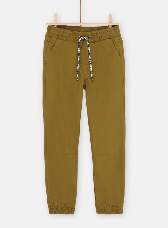 Pantalon kaki à taille élastiquée garçon SOJOPATWI1 / 23W902G1PAN612