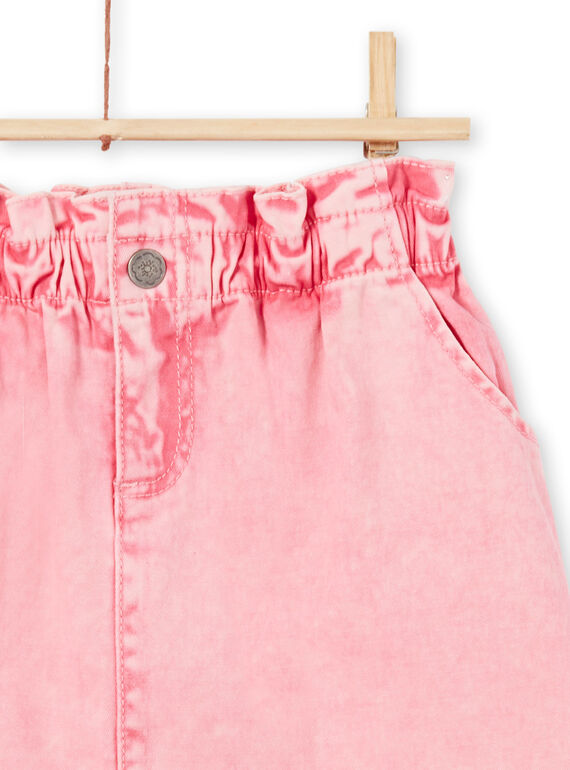 Jupe en jean rose enfant fille MAKAJUP1 / 21W901I1JUPD305