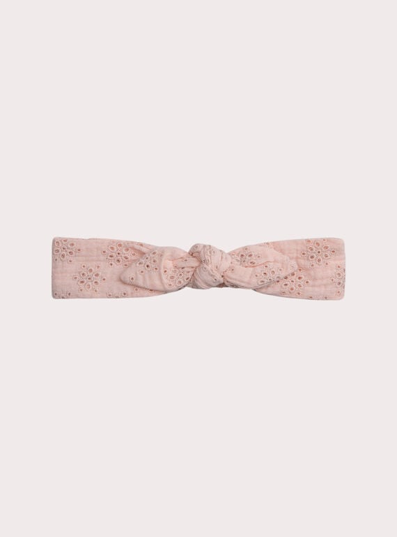 Bandeau brodé rose pour bébé fille XYIBLUBAN / 25WI09N1BAND332