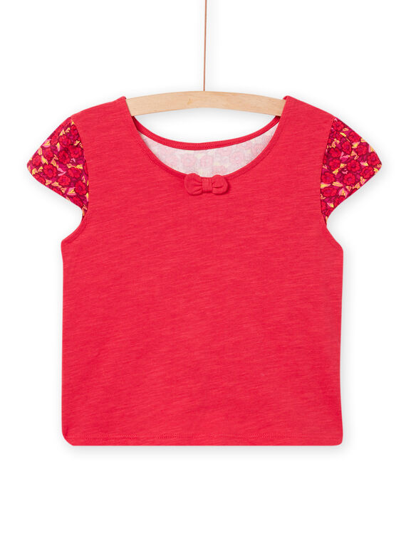 T-shirt manches courtes prune enfant fille NAFLATI3 / 22S901R3TMC709