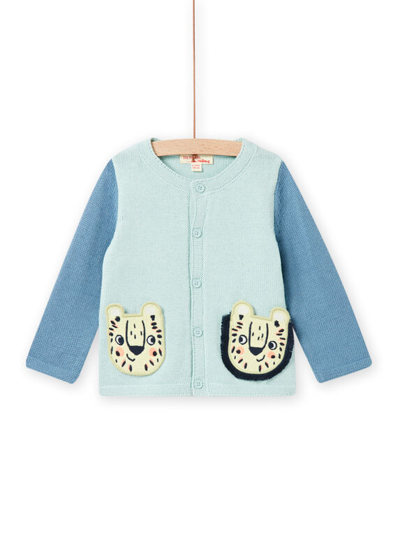 Gilet tricot coloré animations animaux bébé garçon NUMOGIL / 22SG10N1GILG632