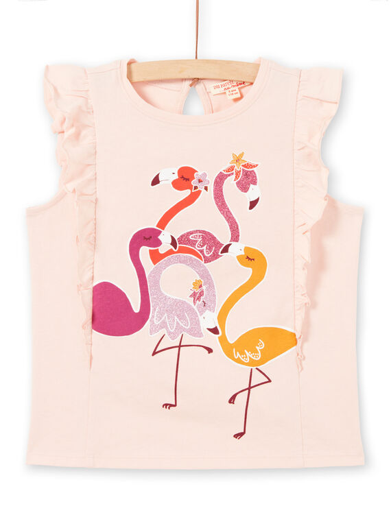 Débardeur à volants et flamants rose imprimé LATERDEB1 / 21S901V1DEBD322