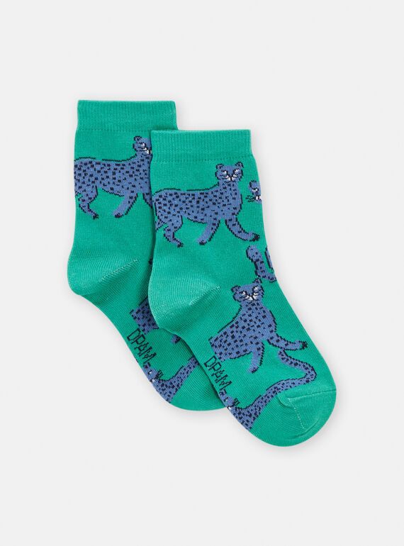 Chaussettes à motif léopard pour garçon TYOJOCHO7 / 24SI0288SOQG603