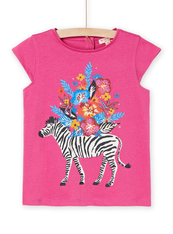 T-shirt grenadine à motifs zèbre et fleurs RAJUNTI3 / 23S901U1TMCF507