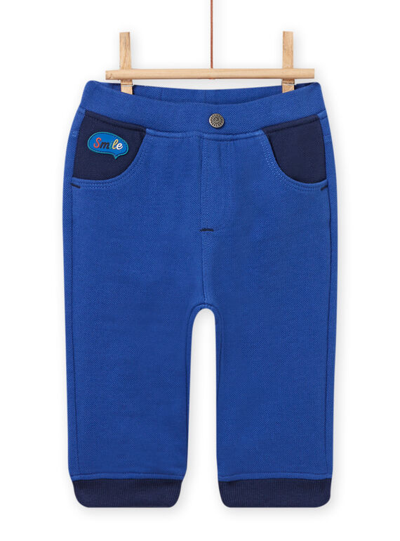 Pantalon bleu électrique bébé garçon NULUPAN / 22SG10P1PAN217