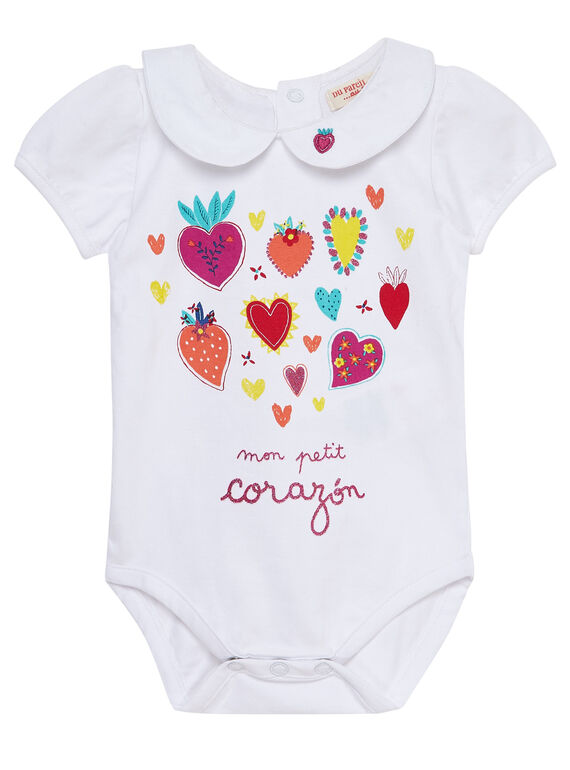 Body blanc bébé fille JIMARBOD / 20SG09P1BOD000