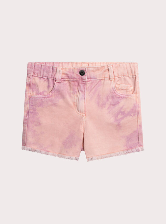 Short écru et rose tie & dye 
