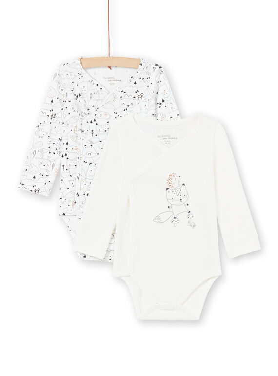2 bodys écrus et noir naissance garçon MOU1BOD2 / 21WF0442BOD001