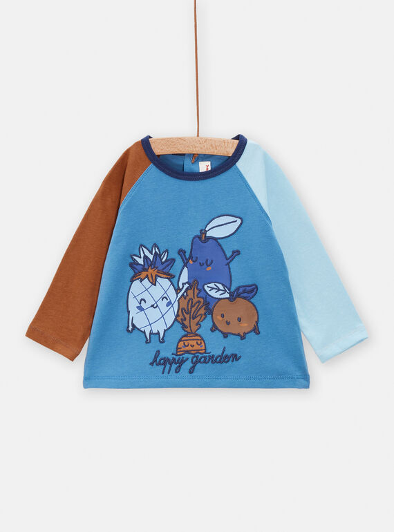 Tee Shirt Manches Longues Bleu TUDETEE1 / 24SG10J1TMLC221