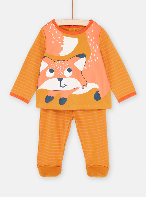 Pyjama miel à imprimé renard et à rayures garçon SEGAPYJRE / 23WH1441PYJ107