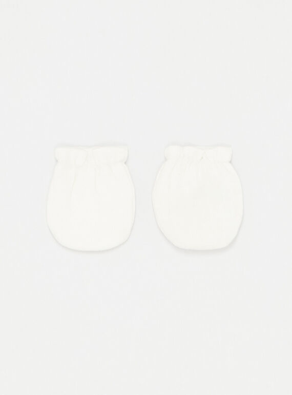 Moufle anti grattage unies blanc cassé mixte  SOU1GAN / 23WF4212GANA001