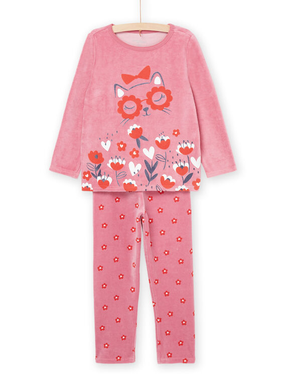 Ensemble pyjama pull et pantalon à motif fleurs et chats PEFAPYJGLA / 22WH1124PYJD318