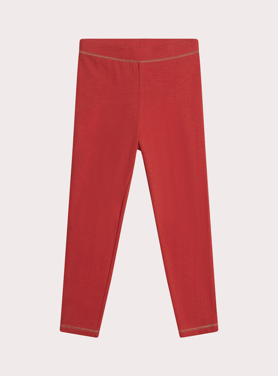 Legging rouge pour fille XYAJOLEG2 / 25WI01E3CALF505