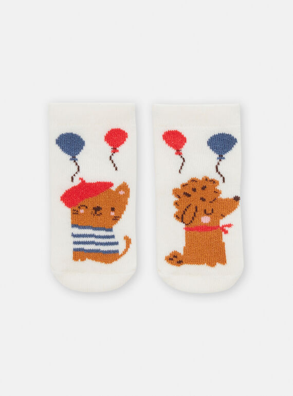 Chaussettes mixtes motif chien et chat TOU1CHO2 / 24SF42H1SOQA001