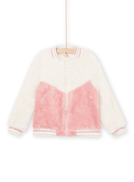 Teddy en sherpa blanc et rose PAJOCARF1 / 22W901D6CAR003